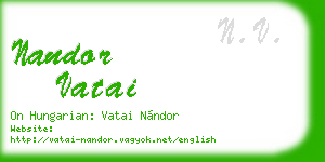 nandor vatai business card